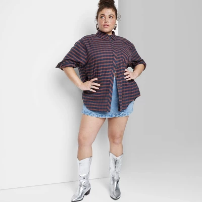 Women's Oversized Button-Down Flannel Shirt - Wild Fable™ Plaid Women's Oversized Button-Down Flannel Shirt - Wild Fable™ Plaid -Wild Fable Elegant Shop GUEST 00c5a37a 0c4f 459d b05e d7336c72bab7