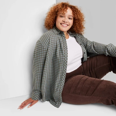 Women's Oversized Button-Down Flannel Shirt - Wild Fable™ Plaid Women's Oversized Button-Down Flannel Shirt - Wild Fable™ Plaid -Wild Fable Elegant Shop GUEST 07e9cd0b 4985 4f8b ac23 d98b103ae612