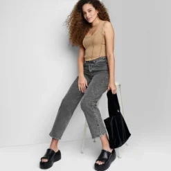 Women's Super-High Rise Straight Jeans - Wild Fable™ Black Wash -Wild Fable Elegant Shop GUEST 08e6baab 67be 43f2 8de9 0a94a2233bc7
