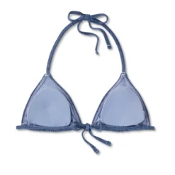 Women's Denim Textured Triangle Bikini Top - Wild Fable™ Denim Blue 5 Women's Denim Textured Triangle Bikini Top - Wild Fable™ Denim Blue -Wild Fable Elegant Shop GUEST 0cf0bccb ca47 4001 8463 207f46be0df7