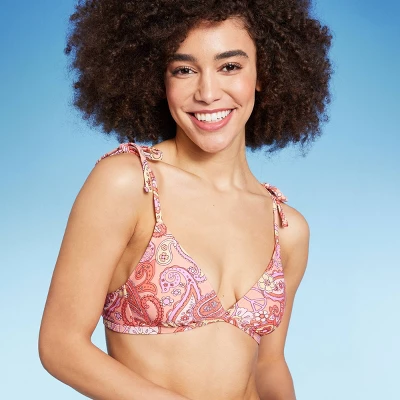 Women's Shoulder Tie Bralette Bikini Top - Wild Fable™ Peach Paisley Print Women's Shoulder Tie Bralette Bikini Top - Wild Fable™ Peach Paisley Print -Wild Fable Elegant Shop GUEST 0e8ab410 1ef1 483e 9a0c d9100c5a6478