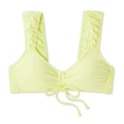 Women's Tie-Front Cap Sleeve Bralette Bikini Top - Wild Fable™ Light Yellow -Wild Fable Elegant Shop GUEST 0f5b4534 d661 4b3f acaf 387f0110f725