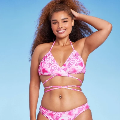 Women's Wrap Bralette Bikini Top - Wild Fable™ Pink Heart Print Women's Wrap Bralette Bikini Top - Wild Fable™ Pink Heart Print -Wild Fable Elegant Shop GUEST 0ffaa5a5 106d 40db 9613 2fa06933c7f7