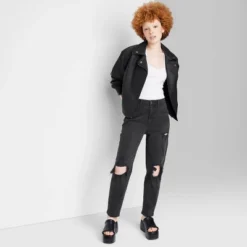 Women's Super-High Rise Tapered Jeans - Wild Fable™ Black Denim -Wild Fable Elegant Shop GUEST 117aaed7 4379 43e6 a012 53d722ca3795