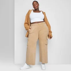 Women's High-Rise Wide Leg Fleece Cargo Pants - Wild Fable™ -Wild Fable Elegant Shop GUEST 1893da8d 6f01 4945 9d0d 9308c18f7e16