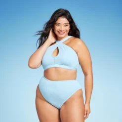 Women's Cross Front Pucker Textured Halter Bikini Top - Wild Fable™ -Wild Fable Elegant Shop GUEST 1d6f210f 5471 4bb2 8845 3c6d35aa290b