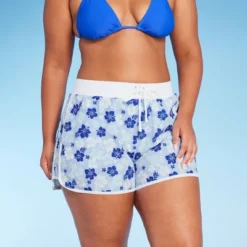 Women's 4" Inseam High Waist Lace-Up Board Shorts - Wild Fable™ Blue Floral Print 2 Women's 4" Inseam High Waist Lace-Up Board Shorts - Wild Fable™ Blue Floral Print -Wild Fable Elegant Shop GUEST 1ff6dd84 7ef1 46c3 81c8 de41223e7a58