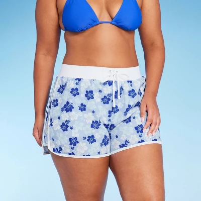 Women's 4" Inseam High Waist Lace-Up Board Shorts - Wild Fable™ Blue Floral Print Women's 4" Inseam High Waist Lace-Up Board Shorts - Wild Fable™ Blue Floral Print -Wild Fable Elegant Shop GUEST 1ff6dd84 7ef1 46c3 81c8 de41223e7a58