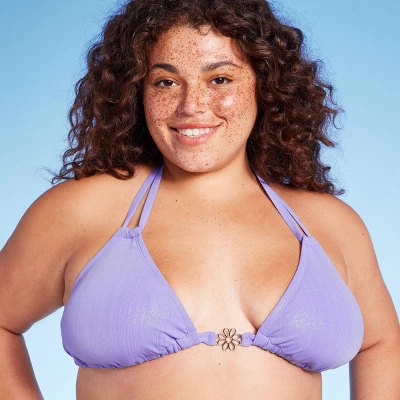 Women's Flower Charm Lurex Plisse Textured Triangle Bikini Top - Wild Fable™ Purple Women's Flower Charm Lurex Plisse Textured Triangle Bikini Top - Wild Fable™ Purple -Wild Fable Elegant Shop GUEST 2134fcb2 5de3 40ef a839 fdc789bb17d0