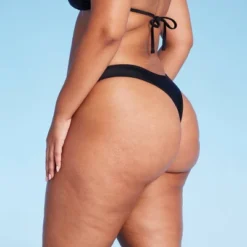 Women's Scoop Front Extra High Leg Thong Bikini Bottom - Wild Fable™ Black -Wild Fable Elegant Shop GUEST 2366aa18 d171 4622 a3cd b814f337b15d