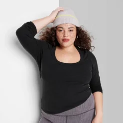 Women's Long Sleeve Scoop Neck T-Shirt - Wild Fable™ -Wild Fable Elegant Shop GUEST 23753f85 51aa 4ad5 a7aa e2c02ad0f7cf