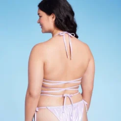 Women's Extreme Wrap Triangle Bikini Top - Wild Fable™ Light Purple Iridescent -Wild Fable Elegant Shop GUEST 2554c135 8ddd 401c adb2 798895341fc4