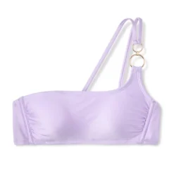 Women's Ring Detail One Shoulder Bralette Bikini Top - Wild Fable™ Shiny Light Purple -Wild Fable Elegant Shop GUEST 26e04bce 19ee 473f a00b 3c7e245e6628