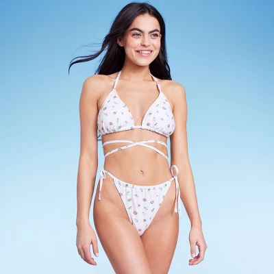 Women's Floral Print Side-Tie Ultra High Leg Adjustable Coverage Bikini Bottom - Wild Fable™ White Women's Floral Print Side-Tie Ultra High Leg Adjustable Coverage Bikini Bottom - Wild Fable™ White -Wild Fable Elegant Shop GUEST 2b6c0c7f 46aa 4e60 8bb5 3be9f983db55