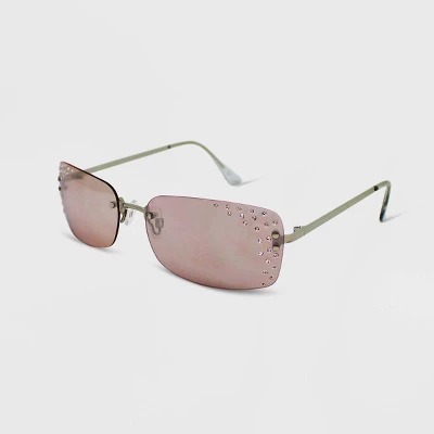 Women's Rhinestone Rimless Metal Rectangle Sunglasses - Wild Fable™ Silver Women's Rhinestone Rimless Metal Rectangle Sunglasses - Wild Fable™ Silver -Wild Fable Elegant Shop GUEST 2dcfc8ab faa6 4187 8990 e16387e0e922