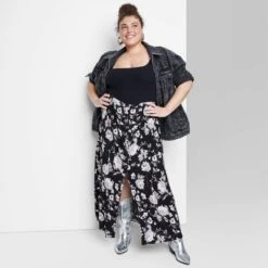 Women's Button-Front Printed Midi Skirt - Wild Fable™ -Wild Fable Elegant Shop GUEST 30a56aa6 dd00 45af a15b 2518a0e7c920