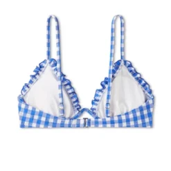 Women's Ruffle Trim Textured Underwire Bikini Top - Wild Fable™ Cobalt Blue Gingham Print -Wild Fable Elegant Shop GUEST 34d83ec2 e761 4dfb b894 8b67bea65070