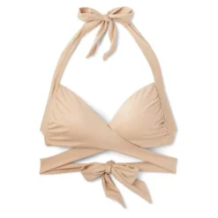 Women's Longline Wrap Front Bralette Bikini Top - Wild Fable™ Gold -Wild Fable Elegant Shop GUEST 3a258954 e23a 4282 9e9e 06af860d908c