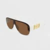 Women's Oversized Shield Sunglasses - Wild Fable™ Ivory