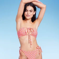 Women's U Bralette Multiway Bikini Top - Wild Fable™ Orange Tile Print -Wild Fable Elegant Shop GUEST 3b94ef45 4e6d 4921 844a bd63b23a3459