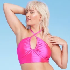 Women's Longline Wrap Halter Bikini Top - Wild Fable™ Pink Shine -Wild Fable Elegant Shop GUEST 3ba53a87 f365 4844 9884 fc45b22eb9cb