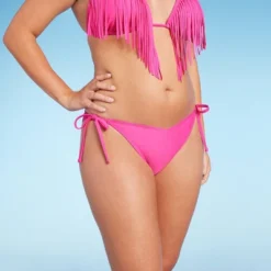 Women's V-Front Side-Tie High Leg Extra Cheeky Bikini Bottom - Wild Fable™ Magenta -Wild Fable Elegant Shop GUEST 3dafea14 c540 4a89 836a a786a62e3392