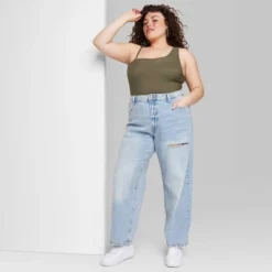 Women's High-Rise 90's Relaxed Slashed Straight Jeans - Wild Fable™ Light Wash -Wild Fable Elegant Shop GUEST 40412feb cf46 4ffc 8d44 02e1b641df60