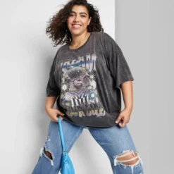 Women's Elbow Sleeve Oversized Graphic T-Shirt - Wild Fable™ -Wild Fable Elegant Shop GUEST 413c5ea4 8133 4cdc b1f7 5baf2932199f