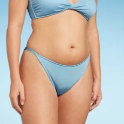 Women's Low-Rise Cheeky High Leg Bikini Bottom - Wild Fable™ Blue Lurex -Wild Fable Elegant Shop GUEST 4ce2f7b0 be16 4e80 8b94 391e641fc5ef