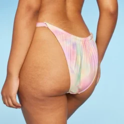 Women's Mesh Overlay Wide Strap Adjustable Ultra High Leg Bikini Bottom - Wild Fable™ Multi Swirl Print -Wild Fable Elegant Shop GUEST 549b5894 ba24 443d 92b3 4793b37ea877