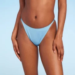 Women's Low-Rise Cheeky High Leg Bikini Bottom - Wild Fable™ Blue Lurex -Wild Fable Elegant Shop GUEST 57063fe1 3af3 4899 8615 c666b30ada9a