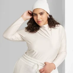 Women's Long Sleeve Mock Neck T-Shirt - Wild Fable™ -Wild Fable Elegant Shop GUEST 573176da fa09 49c0 80f4 f1bc0bdc395a