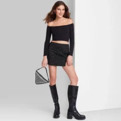 Women's High-Rise Bodycon Mini Skort - Wild Fable™ Black -Wild Fable Elegant Shop GUEST 5a349815 d596 407d ac21 0744db5a4619