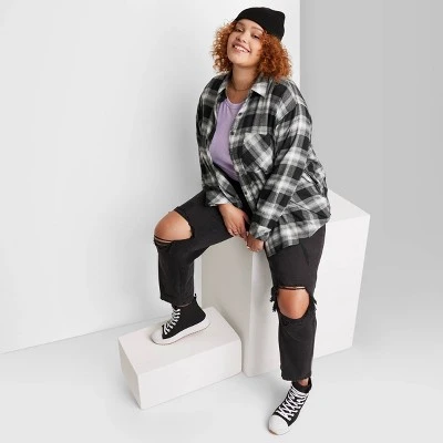Women's Oversized Button-Down Flannel Shirt - Wild Fable™ Plaid Women's Oversized Button-Down Flannel Shirt - Wild Fable™ Plaid -Wild Fable Elegant Shop GUEST 5b0b354b a6fe 44aa ba78 84478a46c3f2