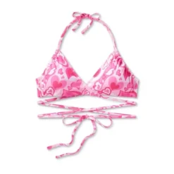 Women's Wrap Bralette Bikini Top - Wild Fable™ Pink Heart Print 5 Women's Wrap Bralette Bikini Top - Wild Fable™ Pink Heart Print -Wild Fable Elegant Shop GUEST 5e72f7c3 faac 4ff5 91f0 88b9326462fd