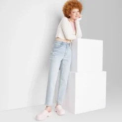 Women's Super-High Rise Tapered Jeans - Wild Fable™ Light Wash -Wild Fable Elegant Shop GUEST 63a213b2 e61f 4e87 8d98 025846d05916