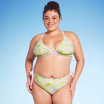 Women's Reversible Side-Tie Extra High Leg Cheeky Bikini Bottom - Wild Fable™ Green Floral Print/Purple Gingham Print Women's Reversible Side-Tie Extra High Leg Cheeky Bikini Bottom - Wild Fable™ Green Floral Print/Purple Gingham Print -Wild Fable Elegant Shop GUEST 64ddd166 d268 4d37 9a2c 3cfe191dd709