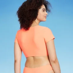 Women's Twist-Front Short Sleeve Bralette Bikini Top - Wild Fable™ -Wild Fable Elegant Shop GUEST 6b1d3443 08f7 4a7d 8d4f 61b0390846f8