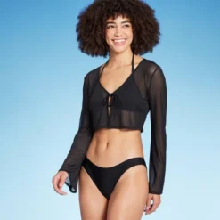 Women's Tie-Front Cropped Mesh Cover Up Cardigan - Wild Fable™ -Wild Fable Elegant Shop GUEST 6e5cc400 6743 47cf a47f 97dd26fcf7a7