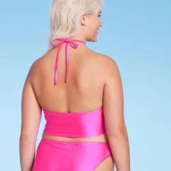 Women's Longline Wrap Halter Bikini Top - Wild Fable™ Pink Shine -Wild Fable Elegant Shop GUEST 720c0450 e2ac 4c53 8fb8 19fcb558217b