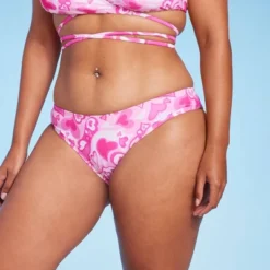 Women's Cheeky Bikini Bottom - Wild Fable™ Pink Heart Print -Wild Fable Elegant Shop GUEST 72845038 213d 407f 8140 3a3f61228c83