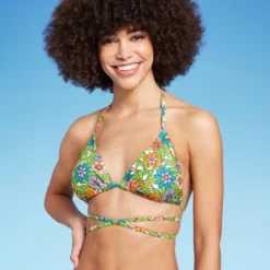 Women's Triangle Wrap Bikini Top - Wild Fable™ Multi Floral Print -Wild Fable Elegant Shop GUEST 731283f8 8922 4e4d a9c2 da519d352a40
