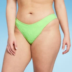 Women's Terry Textured High Leg Cheeky Bikini Bottom - Wild Fable™ Green -Wild Fable Elegant Shop GUEST 773cbfcc 762f 455c 95a0 170d0f037e11