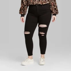 Women's Super-High Rise Distressed Skinny Jeans - Wild Fable™ Black -Wild Fable Elegant Shop GUEST 77f8b245 1bb9 459f 9165 fe5a71da7757