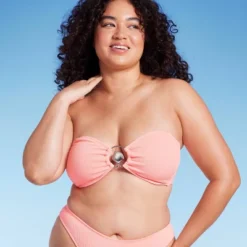 Women's Pucker Textured Center Front Shell Detail Bandeau Bikini Top - Wild Fable™ -Wild Fable Elegant Shop GUEST 81c3b216 171e 4eff af7e e38773a2128a