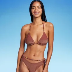 Women's Beaded Strap Triangle Bikini Top - Wild Fable™ -Wild Fable Elegant Shop GUEST 82e31591 3d51 4db5 a021 70ed75854694