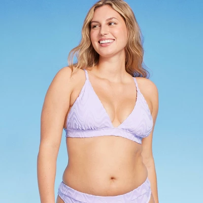 Women's Wavy Terry Textured Triangle Bikini Top - Wild Fable™ Lilac Purple Women's Wavy Terry Textured Triangle Bikini Top - Wild Fable™ Lilac Purple -Wild Fable Elegant Shop GUEST 83cc29e7 30ed 4ef2 a050 38772935d20d