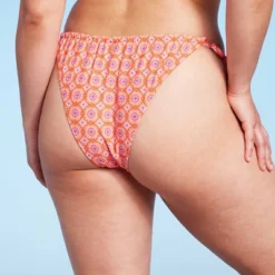 Women's Ultra High Leg Adjustable Coverage Bikini Bottom - Wild Fable™ Orange Tile Print 4 Women's Ultra High Leg Adjustable Coverage Bikini Bottom - Wild Fable™ Orange Tile Print -Wild Fable Elegant Shop GUEST 89bc93e0 0cc1 442e a82d 4ded88af3b2e