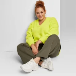 Women's V-Neck Fuzzy Oversized Pullover Sweater - Wild Fable™ -Wild Fable Elegant Shop GUEST 8a255a13 cd04 41f4 b92c 22fd5f18f60f