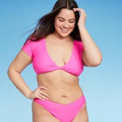 Women's Twist-Front Short Sleeve Bralette Bikini Top - Wild Fable™ -Wild Fable Elegant Shop GUEST 91bcda8e 04ef 4bf5 886c 723f50609fb6